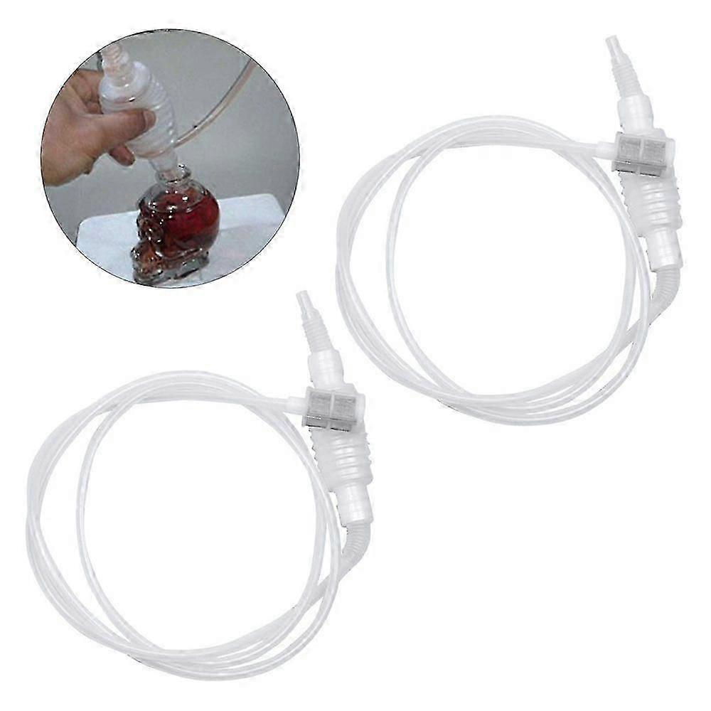 2-piece Set 2M Siphon Tube Plastic Wine Siphon Filter Set Siphon Tube Hose Filter for Wine Beer Starter Set Wine Making-Yvan