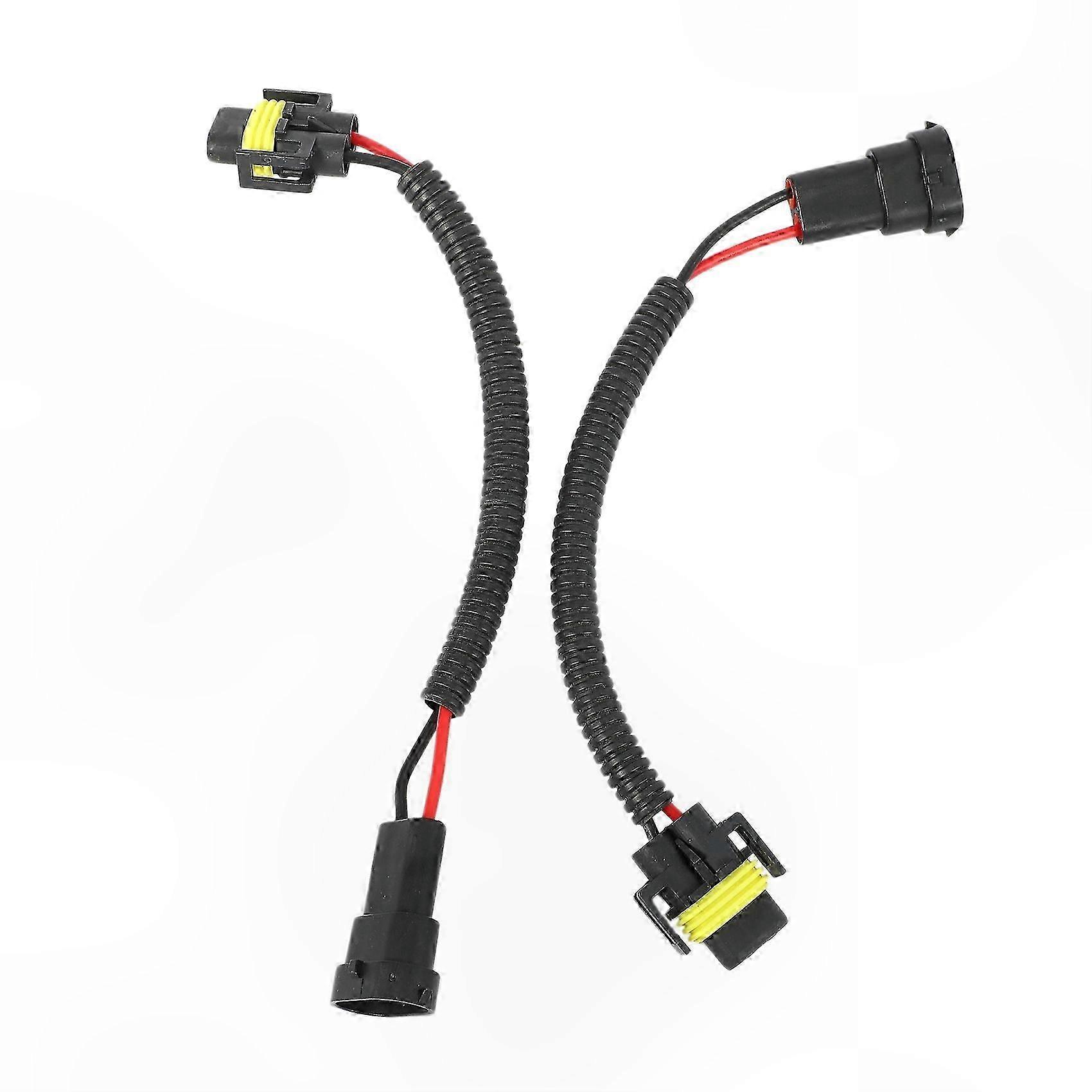 2-Pack H11 H8 to 9006 Headlight Fog Light Adapter Wiring Harness Conversion Cable Socket Connector Plug Kit