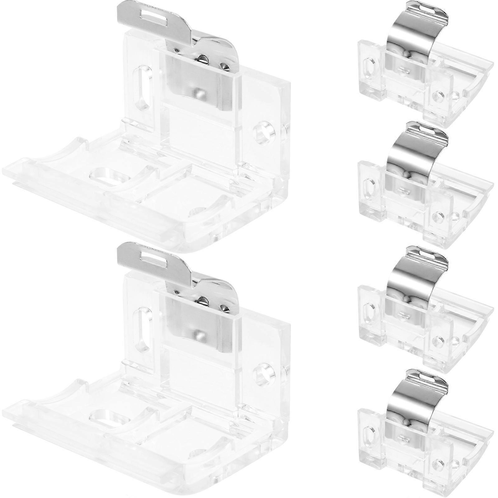 Blinds Shade Bracket Holder Vertical Fixation Brackets for Window Venetian Blind Transparent Plastic Blind Support 6Pcs