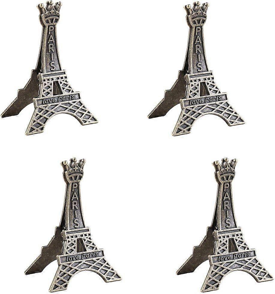 Memo Clip 4 Pieces Creative Eiffel Tower Shape Metal Memo Paper Clip for Photo