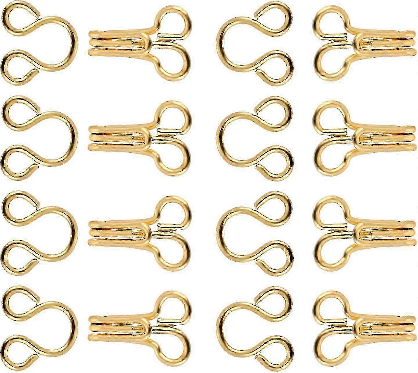 60 párů šicích háčků a oček Zlaté kovové patentky v mnoha velikostech pro projekty výroby podprsenek