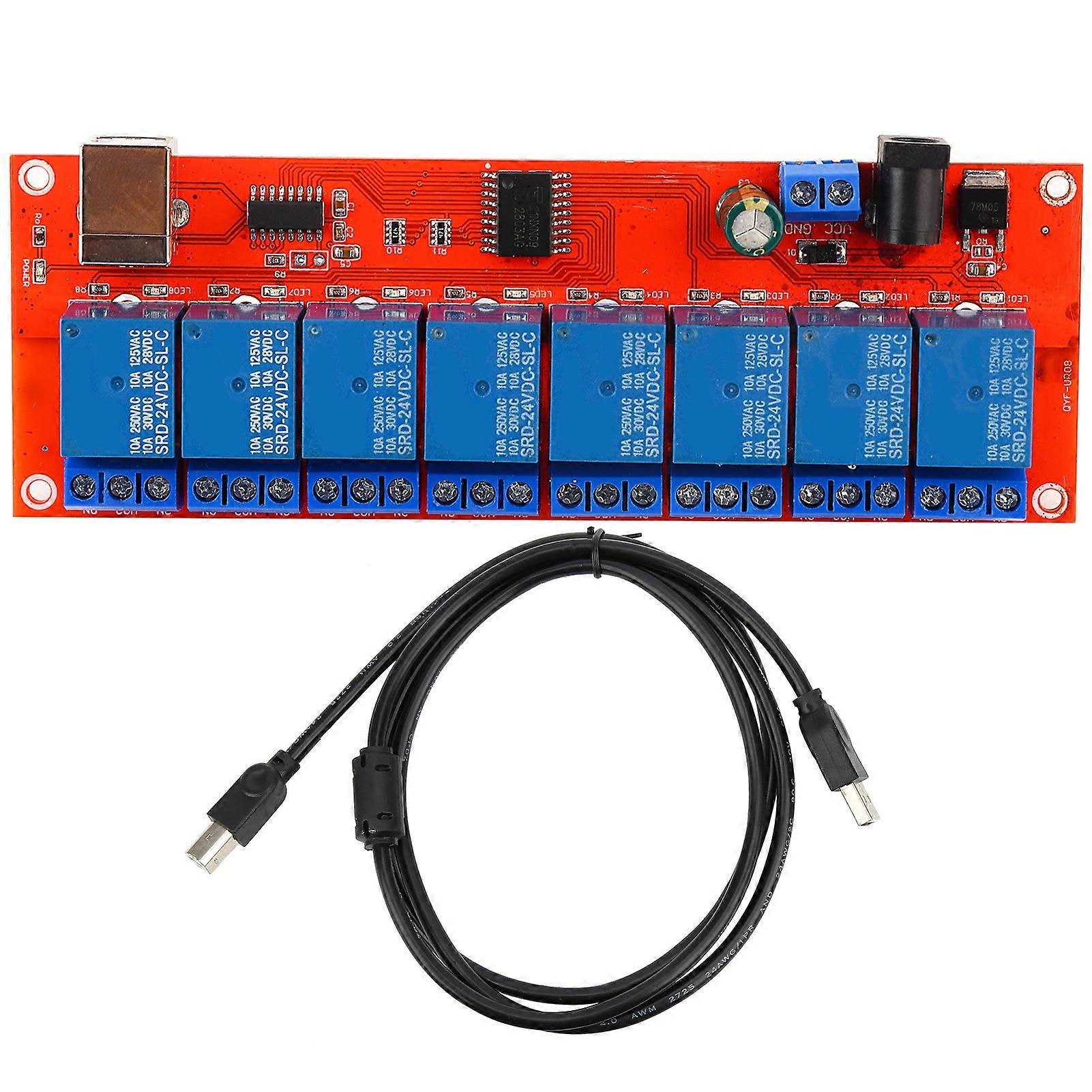 USB Serial Port Low Level Trigger Relay Module Interface Board DIY Electrical Supplies 24V