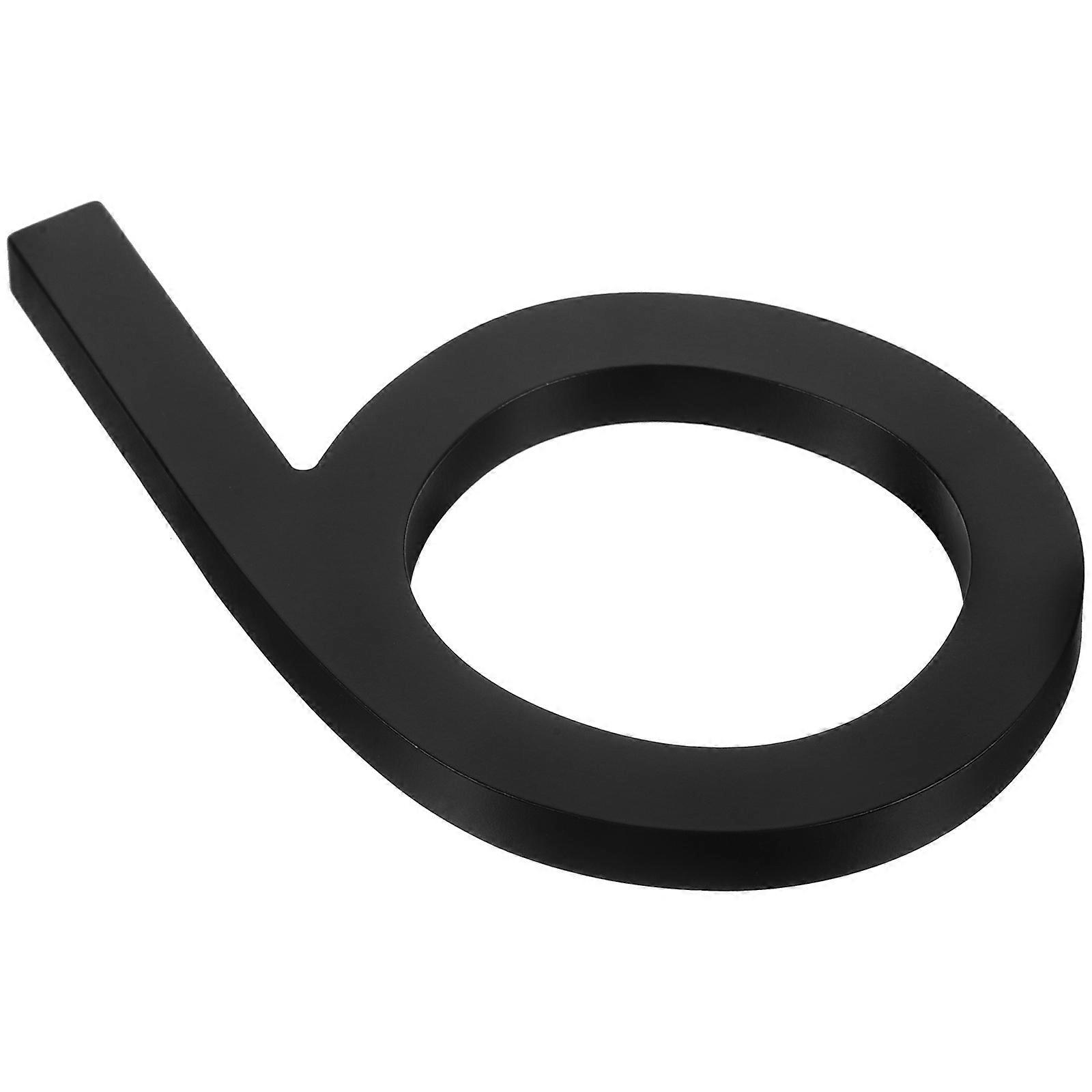 Black Zinc Alloy House Number Plate for Door Crafted Durable with Precise Size 6