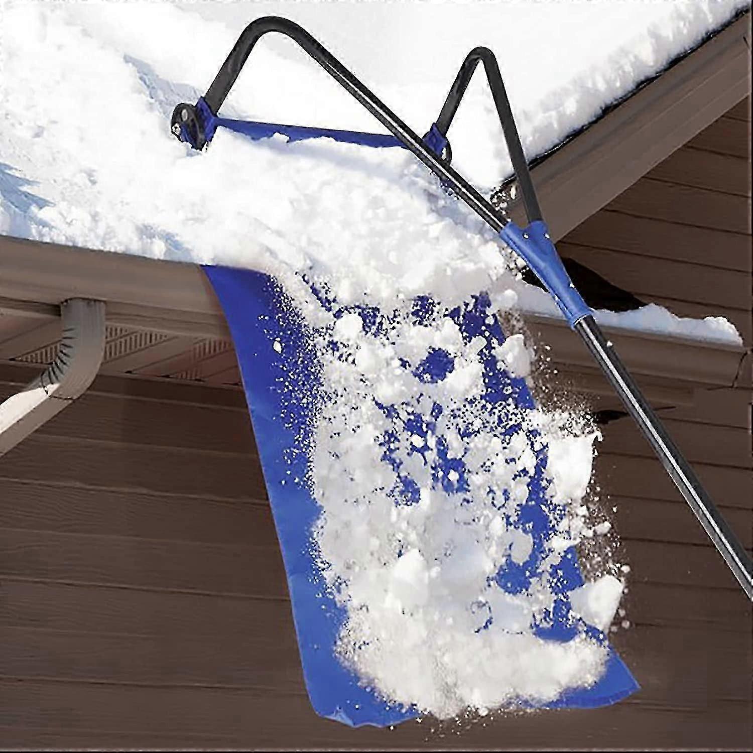 Snow Roof Rake, 5-20ft Extendable Snow Rake For Roof, 5-section Aluminum Adjustable Pole With Anti-skid Handle, Roof Snow Rake Removal Tool Fast Clean