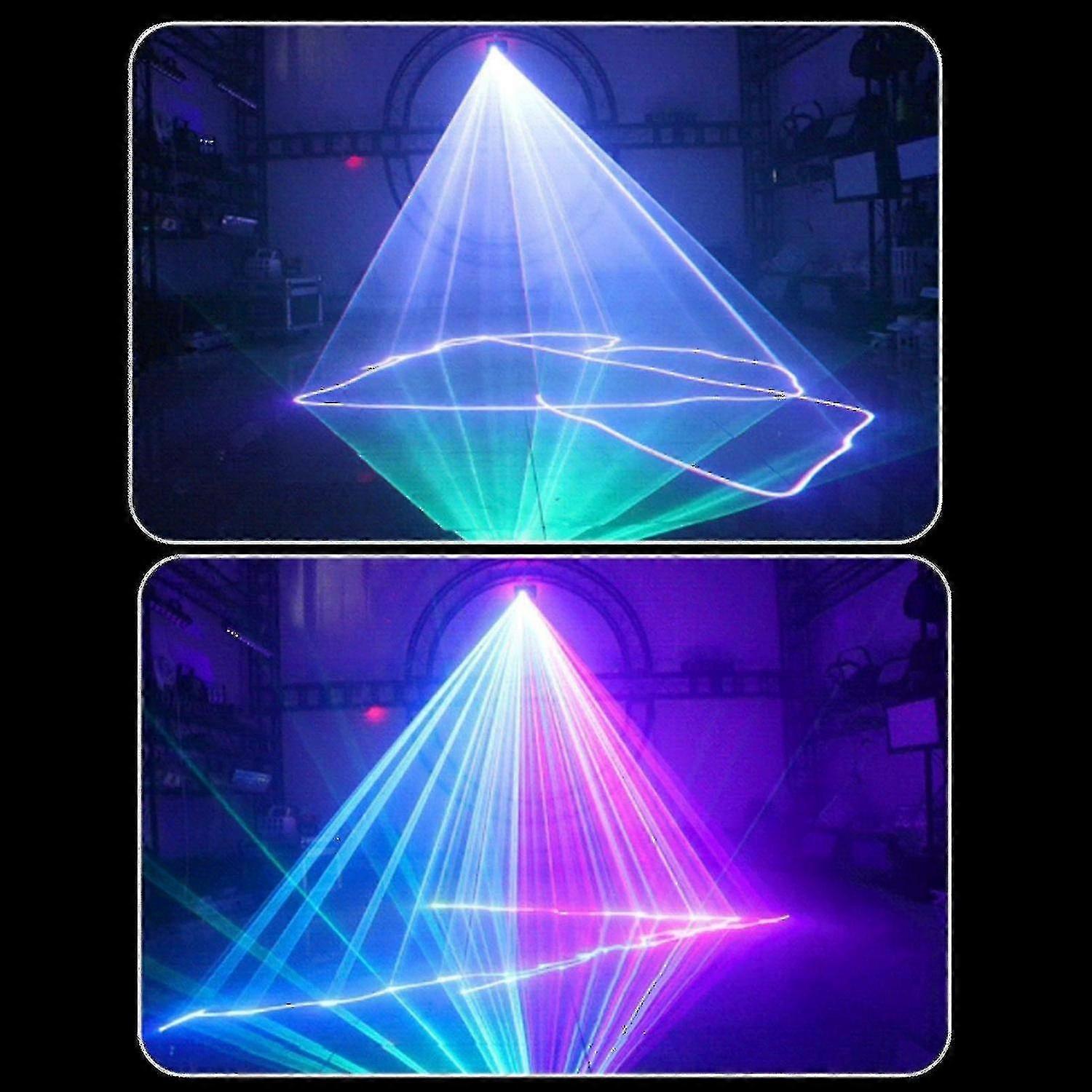 500mw RGB Laser Beam Scanner Projector DJ Party Full Color Scanning Laser Light black