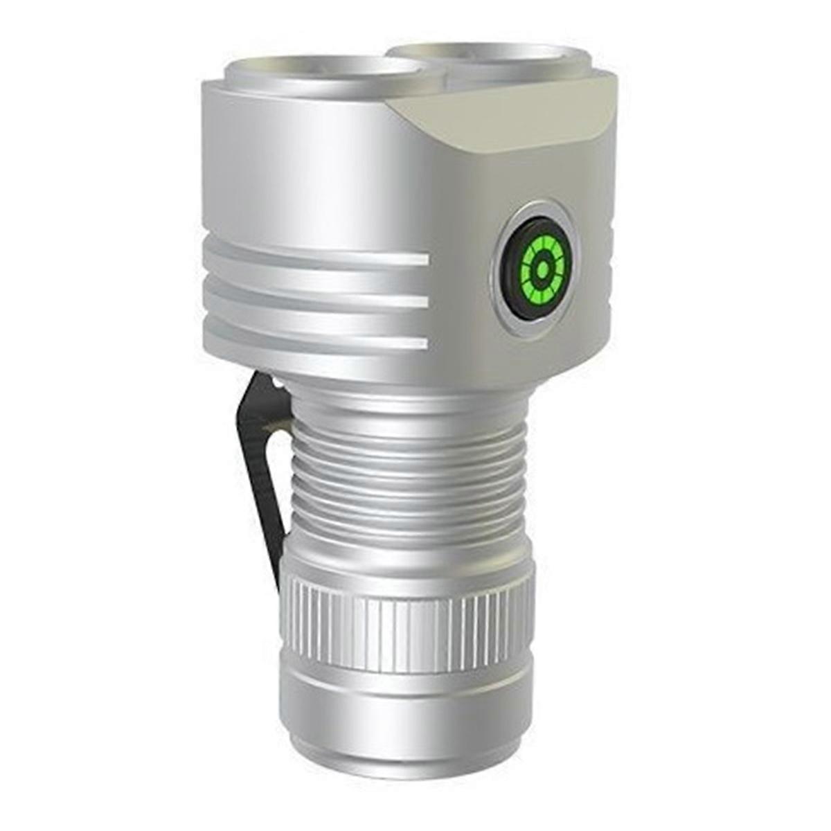 Mini Flashlight TYPE-C Rechargeable Portable Small Torch with 4 Lighting Modes Camping Emergency Flashlights Silver