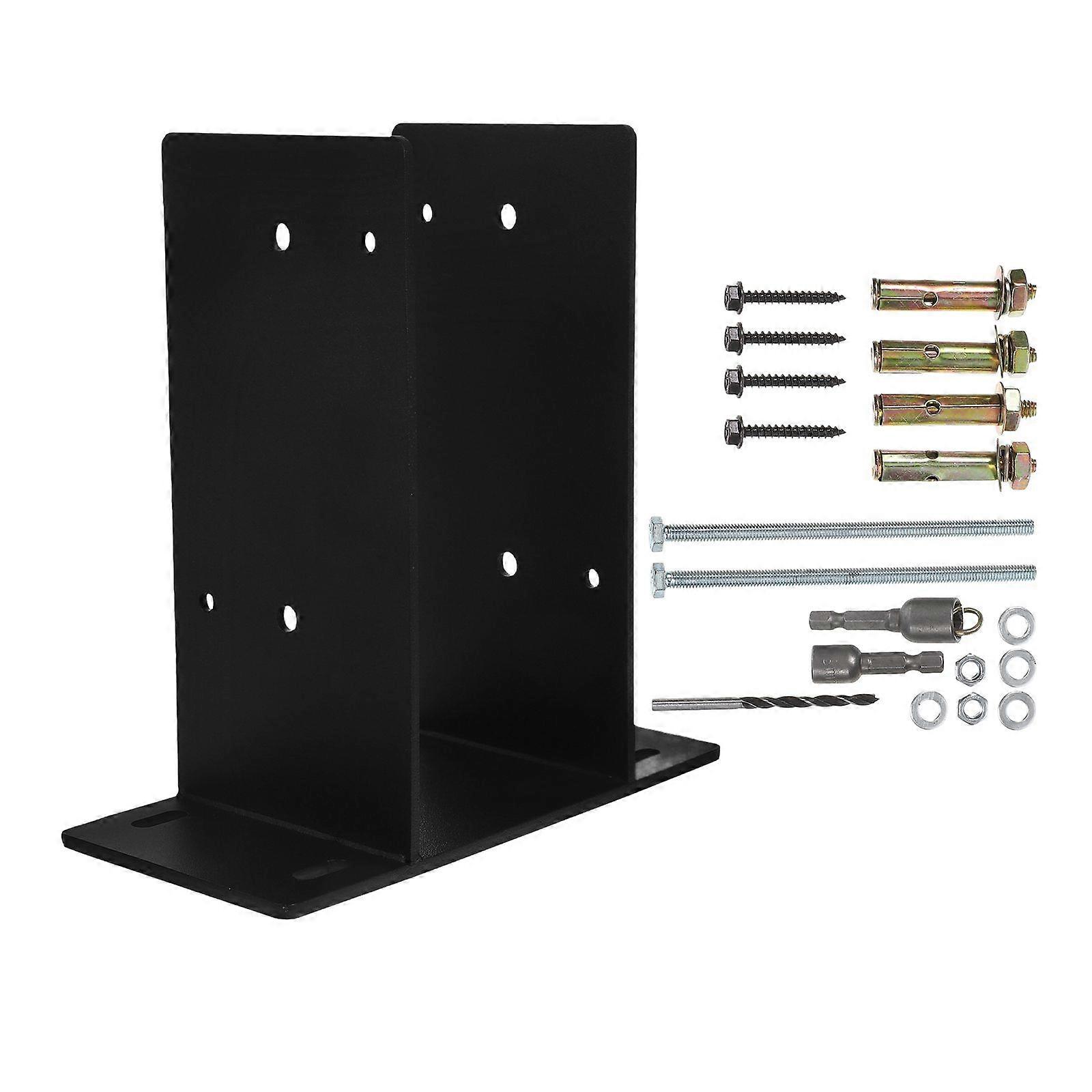 Wood Fence Post Anchor Bracket Concrete Support Base Lamp Post Base With Screws For Pavilions Mailboxes Deck Porches Support Plate