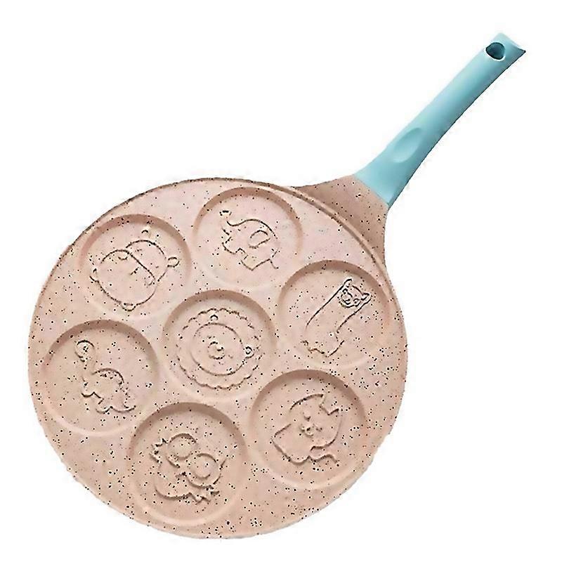 For Frying Mould Sevenhole Breakfast Frying Pan Animal Face Multifunction Wheel Pancake Pan Small