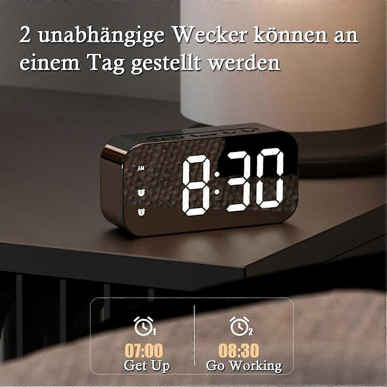 Alarm Clock, Digital Alarm Clock, Dimmable for the Bedroom, Plug-in Alarm Clock