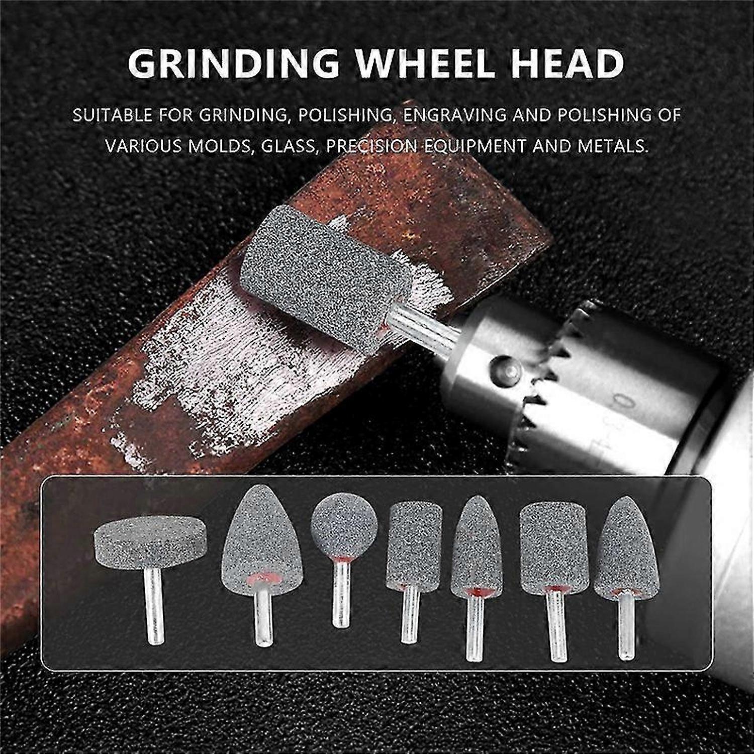 Abrasive Stone Points Set Grinding Wheel Polishing Head Bit 7Pcs