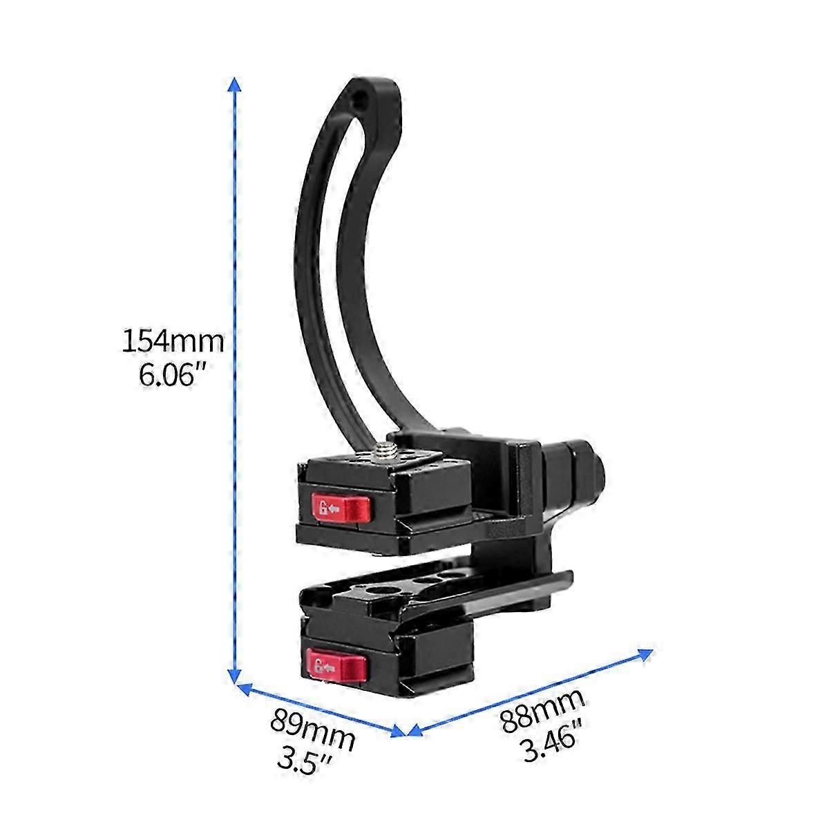 Aluminum Camera Lens Support Bracket Semi-Circular Ring Horizontal Vertical Quick Switch Mount Trip
