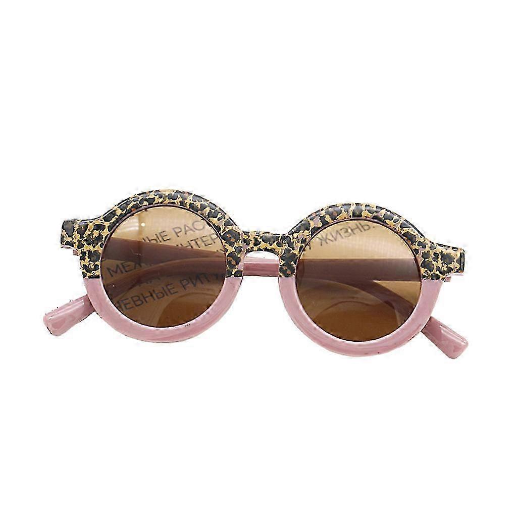 2025 Children Boy Girl Cute Leopard Double Color Kid Vintage Sunglasses UV for Protec