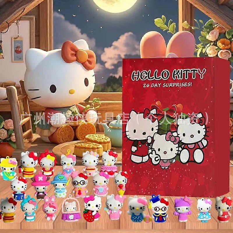 Sanrio KT Hello Kitty Countdown Calendar Box Sanrio 24 Hole Christmas Blind Box