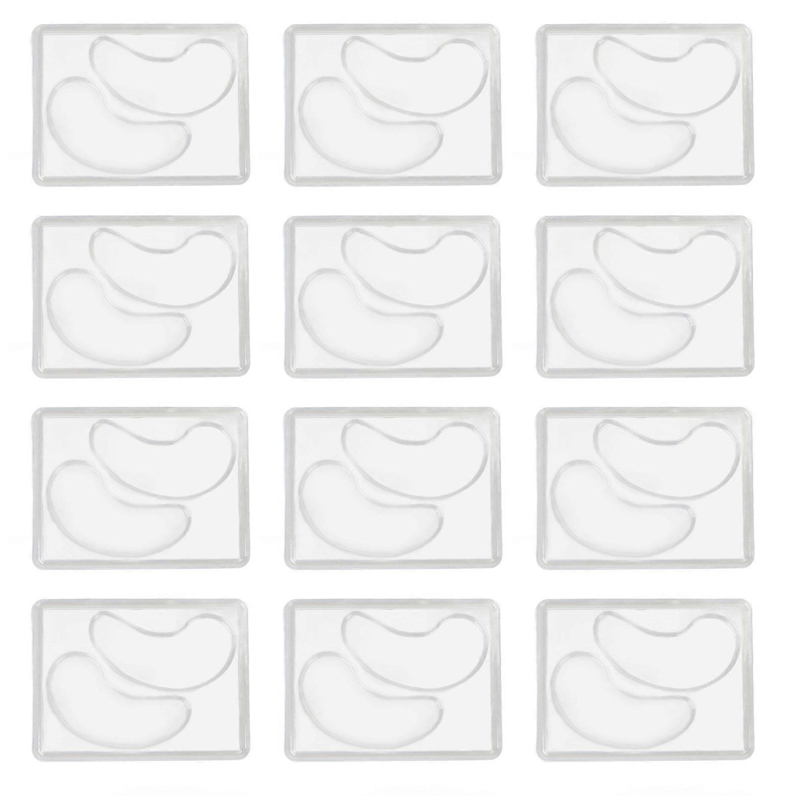 12Pcs DIY Under Eye Patches Molds Safe Healthy Natural Reusable Transparent Eye Mask Patch Tray Plate