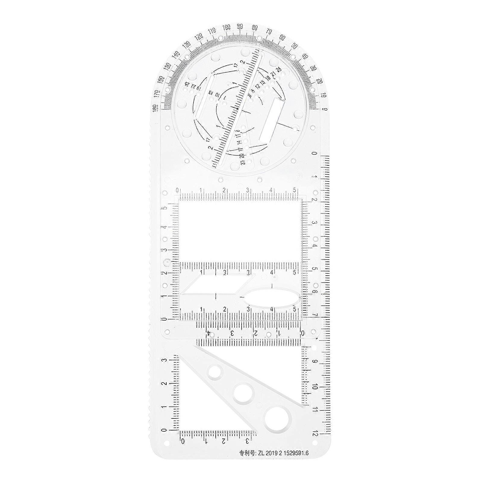Geometric Drawing Rulers with Plastic Material for Examination