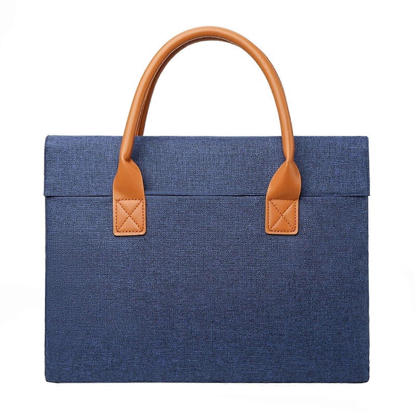 Laptop Sleeve Bag Durable Slim Briefcase Style Notebook Computer Protective Case Carrying Bag Navy Blue Small