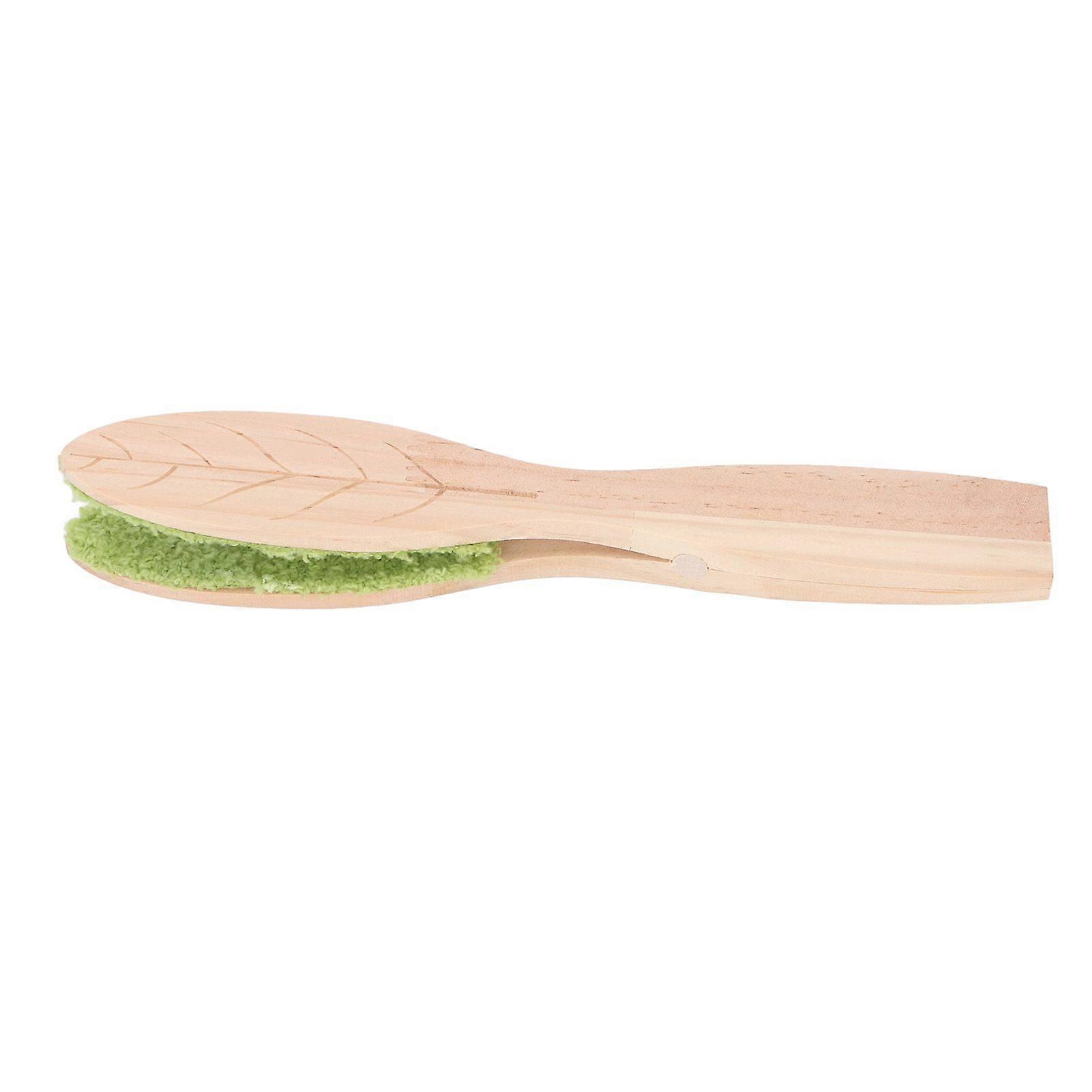 Portable Leaf Cleaning Tongs Wood Handle Fiber Cloth Cleaning Tool for Indoor Courtyard Plant Leaves