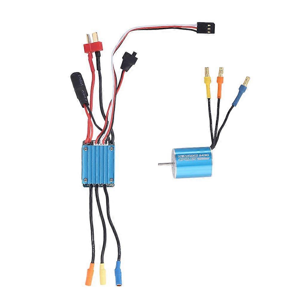 2430 7200KV 4P Sensorless Brushless Motor   25A Brushless ESC for 1/18 Car Boat