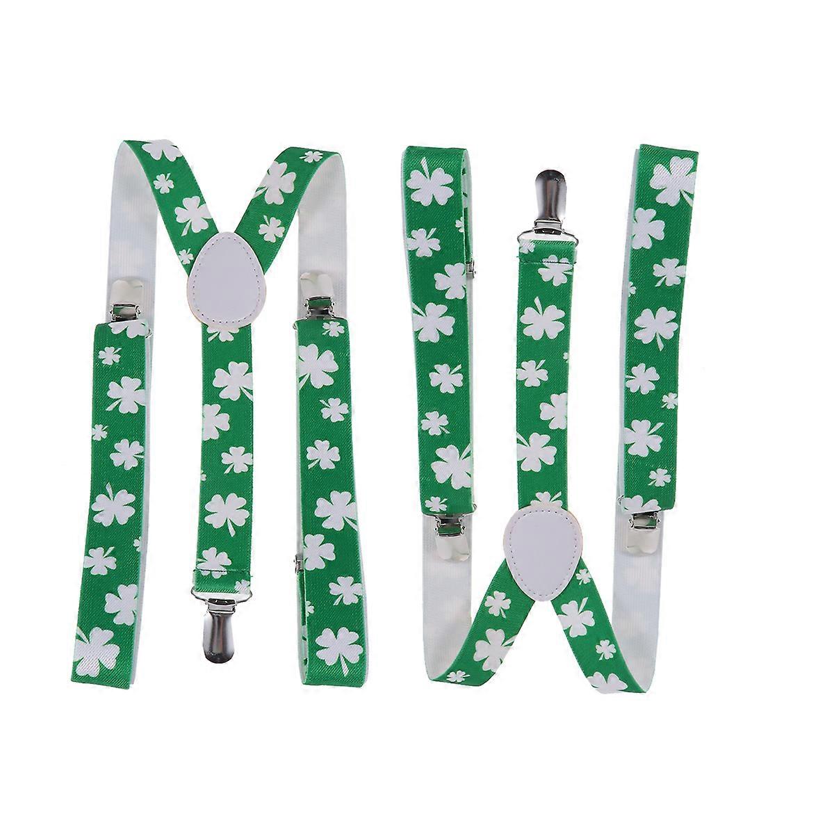 Suspenders for Holding Pants 2Pcs Elastic Braces with 3 Clips
