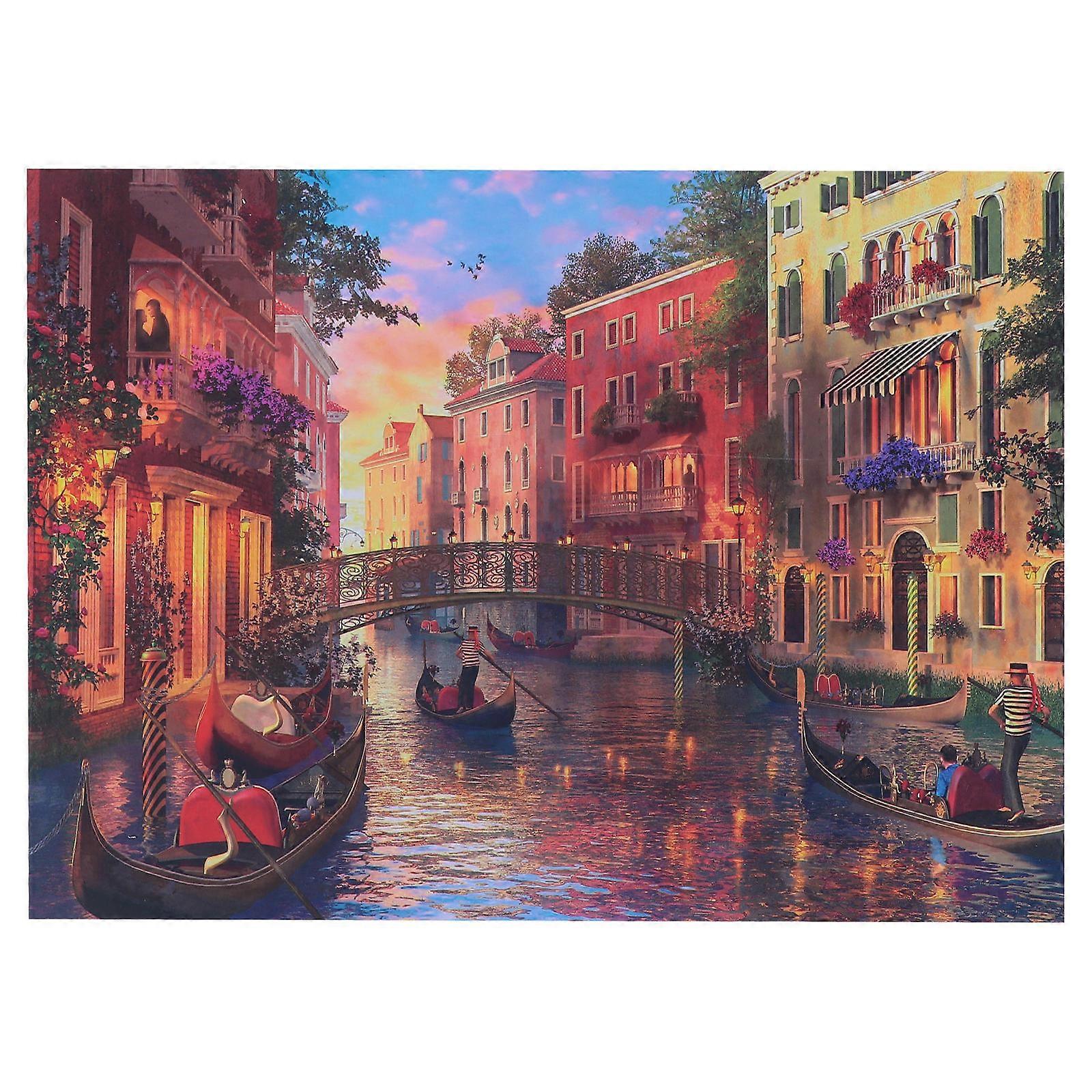 Family Entertainment Venice Scenery Jigsaw Puzzles For Adults Assorted Color Relieve Stress 1000Pcs