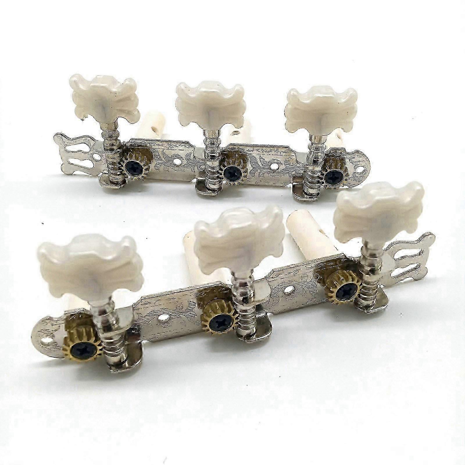 One Pair Guitar Tuning Pegs Machine Tuners White Machine Head for Classic Guitar Guitar Part Access