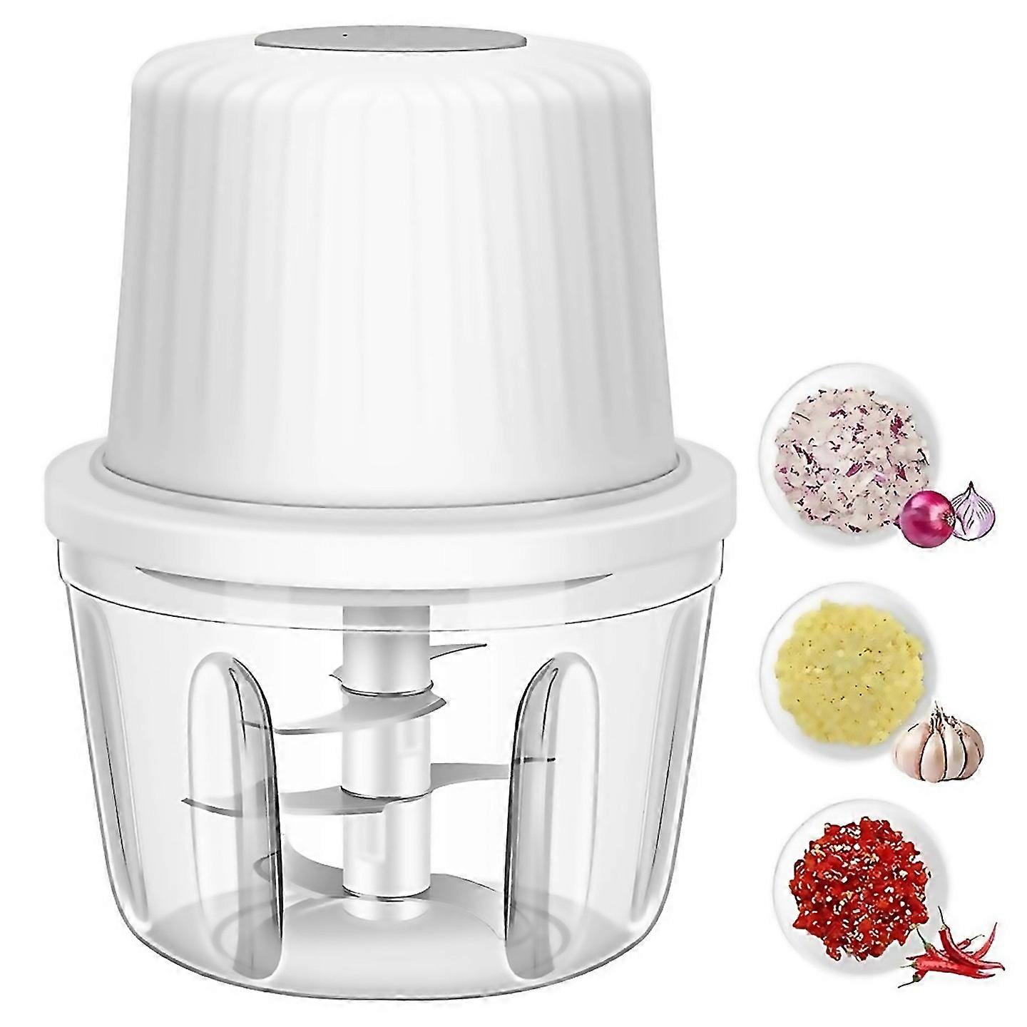 For 400ml Electric 6 Blades Garlic Grinder Vegetable Chopper