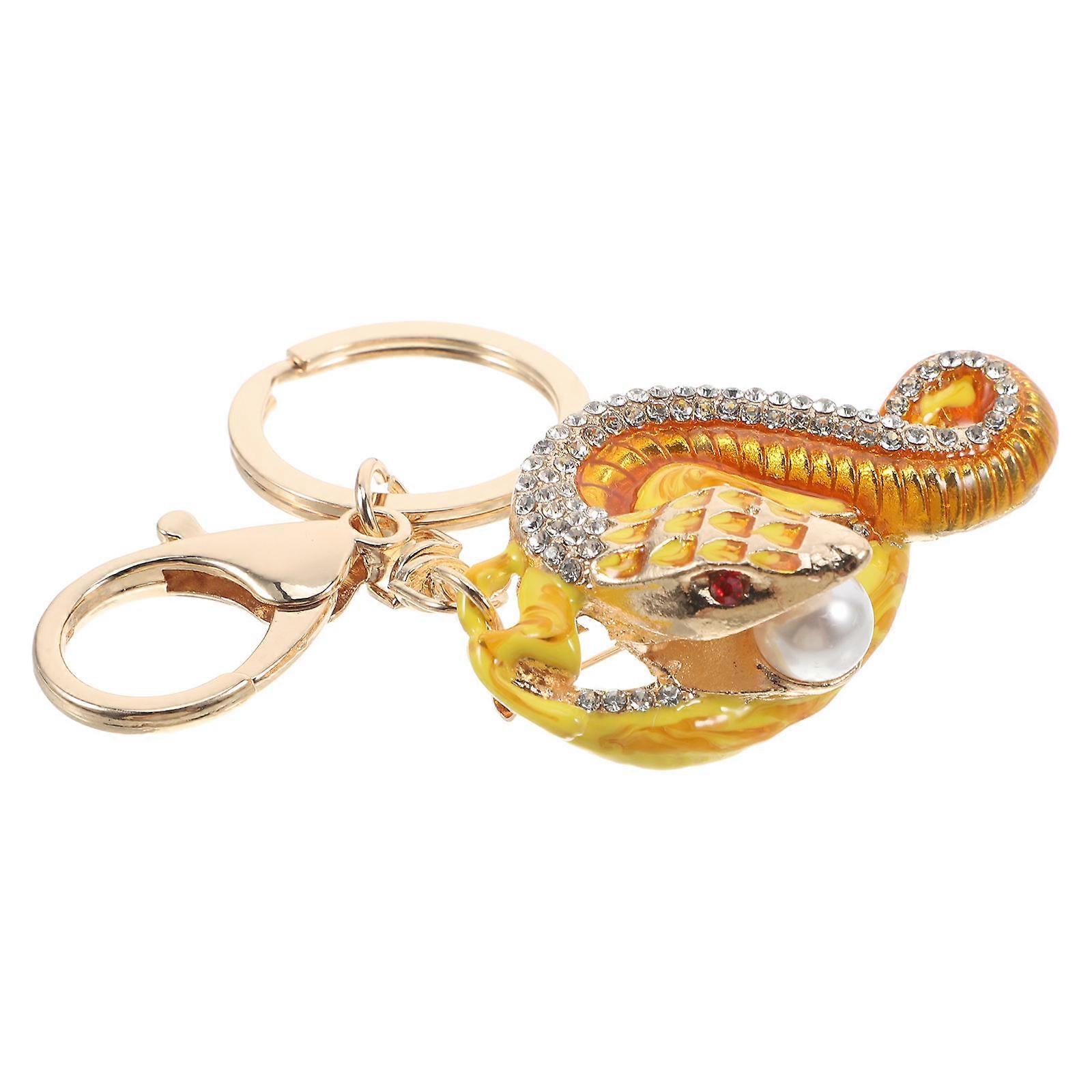 Snake Keyring Rhinestone Snake Keychain for Decoration One Unit