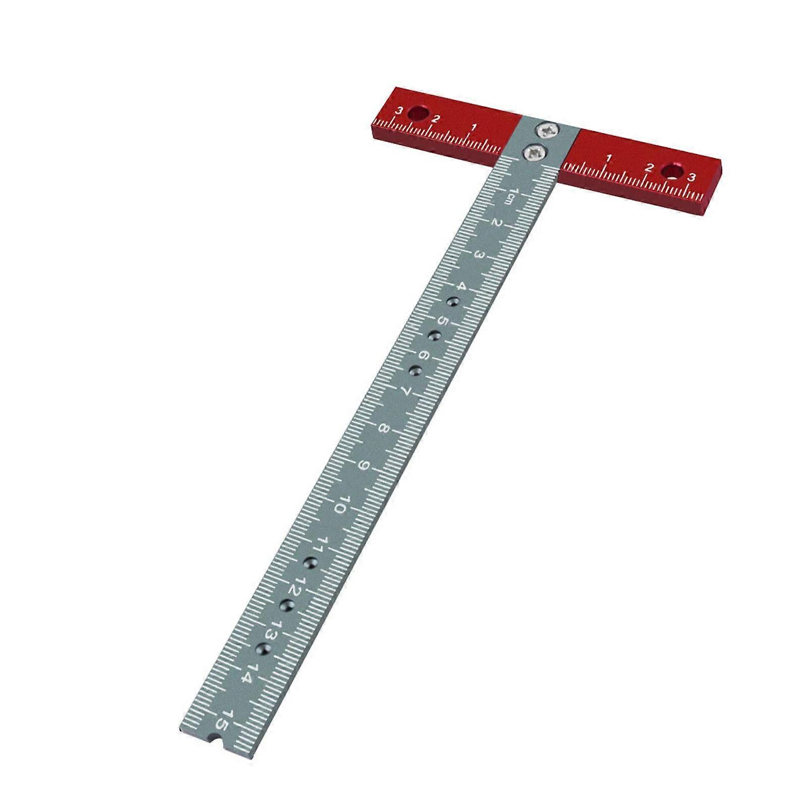 T Square Ruler Aluminium Alloy Metal Woodworking Drawing Crafting Drafting Tool with Scale for Architect