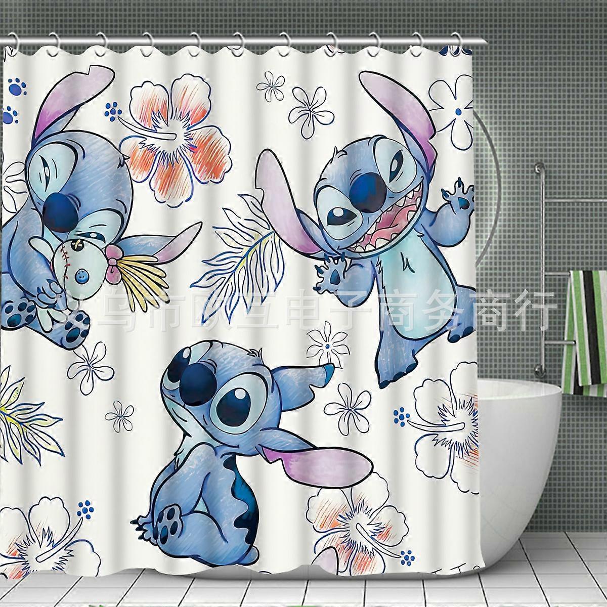 Stitch cartoon print waterproof four-piece bathroom set