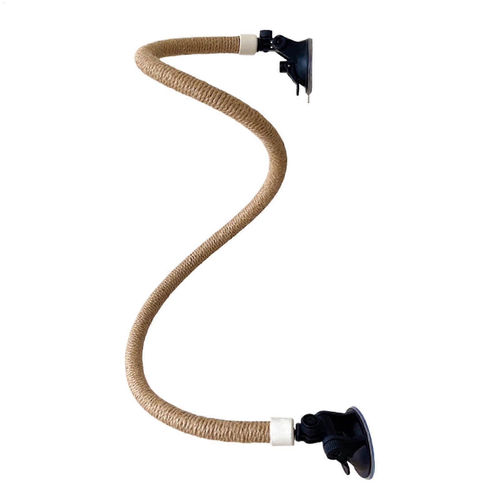 Parrot Perch Stand, Adjustable Suction Cup Parakeet Perch, Rope Toy, 39.37 Inches, For Small And Medium Birds