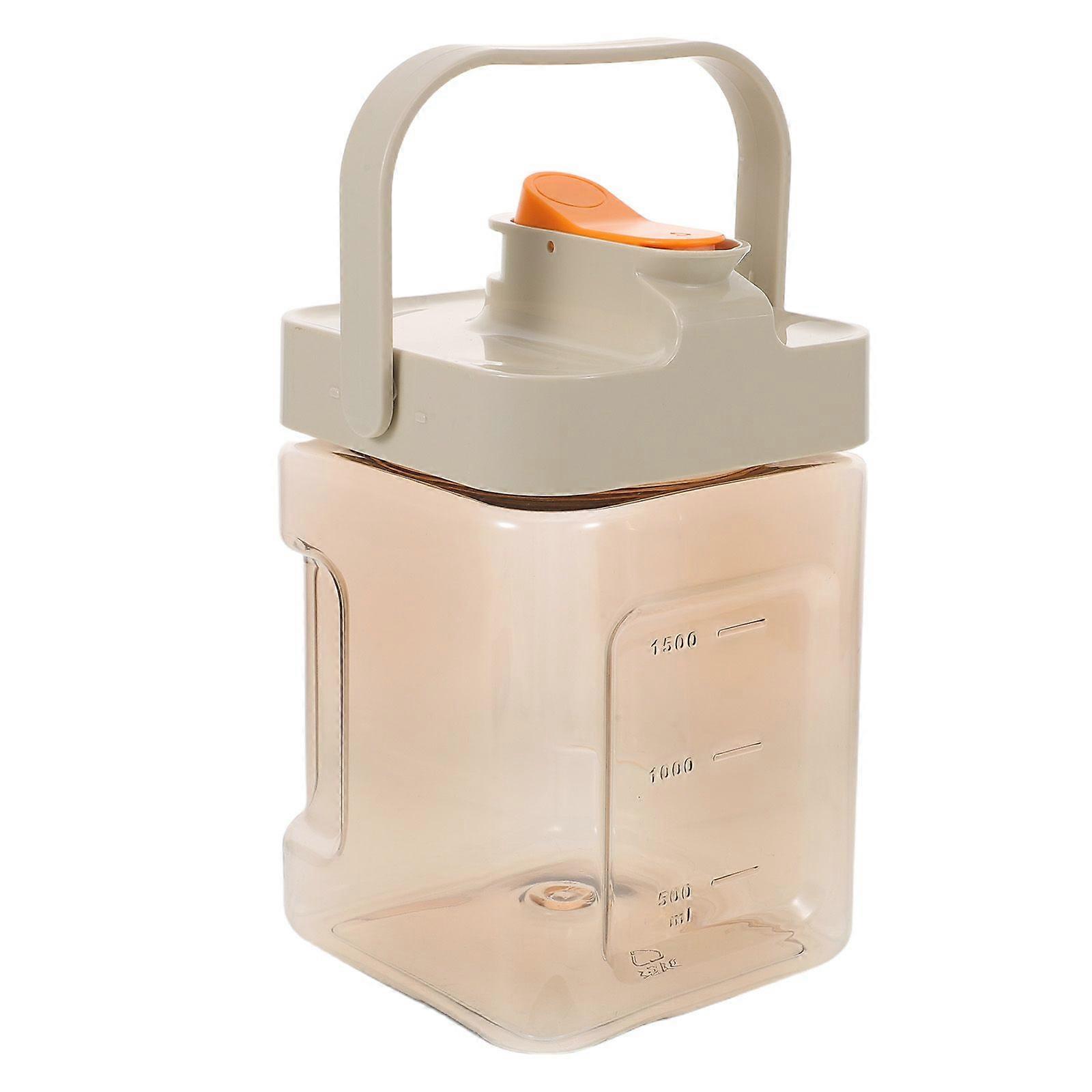 Drink Dispenser with Spigot - Iced Tea Pitcher Large Capacity Cold Water Bottle for Fridge - Iced Tea Beverage Container with Handle for Juice Milk 2