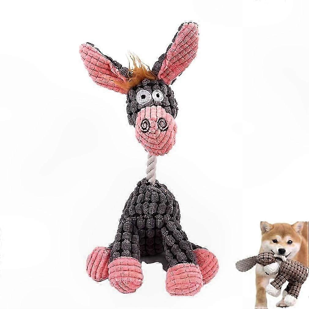 Durable Squeaky Chew Toy for Medium to Large Dogs, Indestructible Dog Toy in Pink for Aggressive Chewers