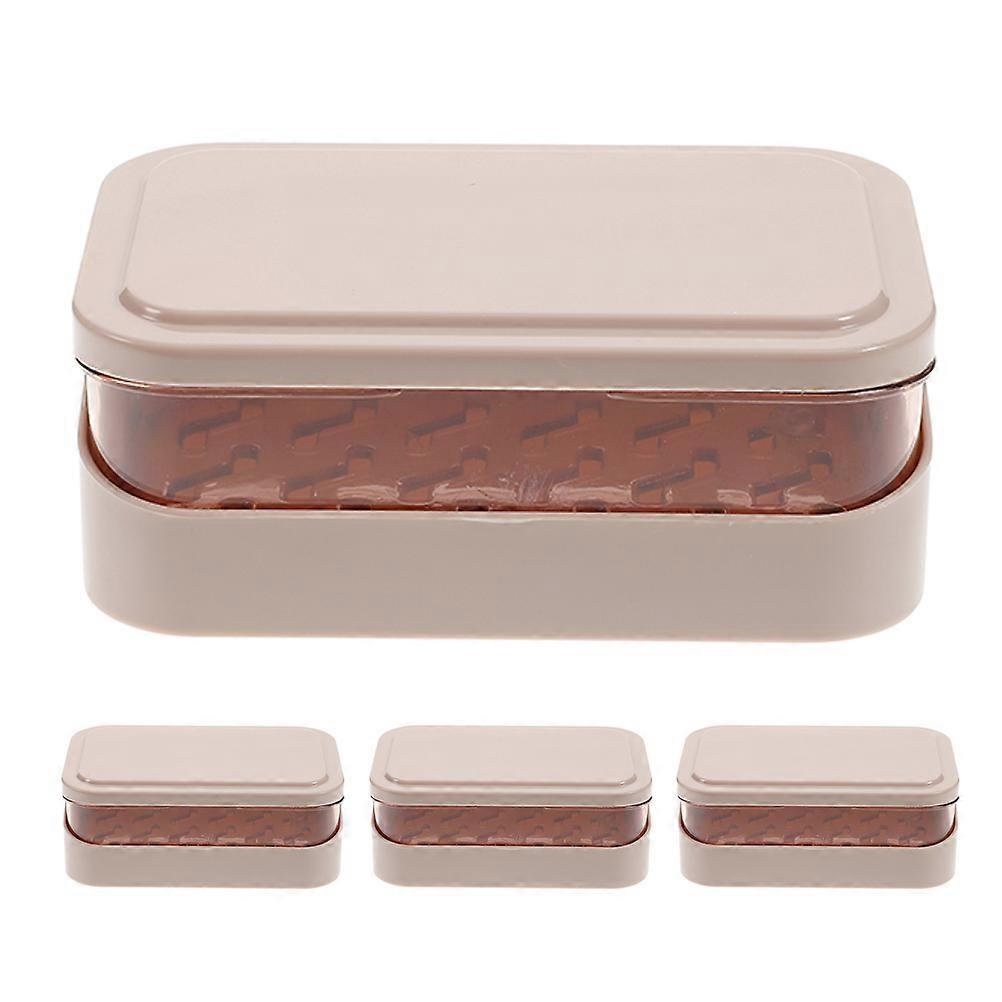 Pink Soap Dish with Lid for Holding Soap 16Pcs Portable Bathroom Container