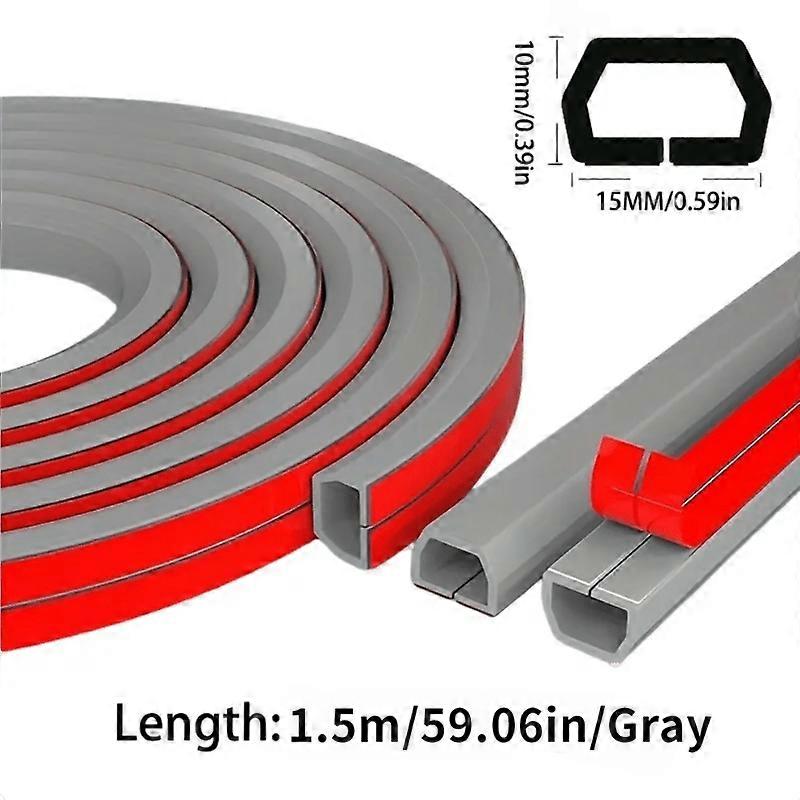 Self-Adhesive PVC Cable Protector Roll Gray Flexible Design for Wire Safety Prevents Pets from Biting Ideal for Home Use