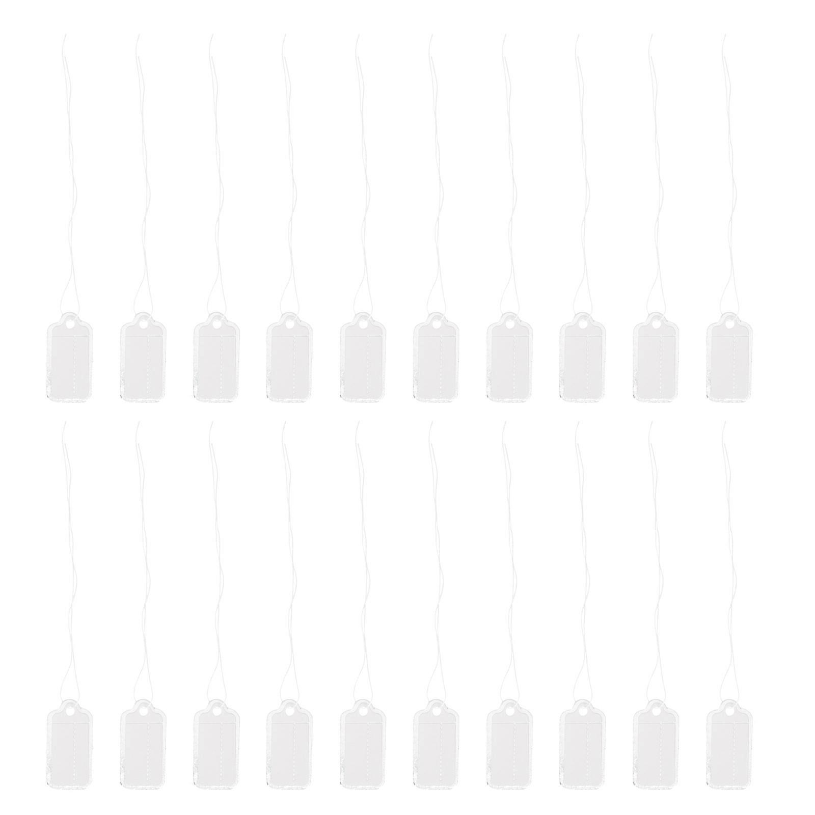 Clothing Tags Paper Tags for Labeling 500Pcs with String Silver