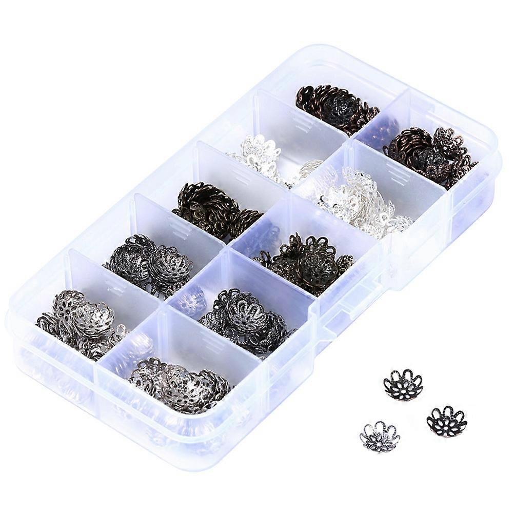 Flower Bead Caps For Jewelry Making Enhancing DIY Projects Assorted Color Spacer Beads 1800Pcs