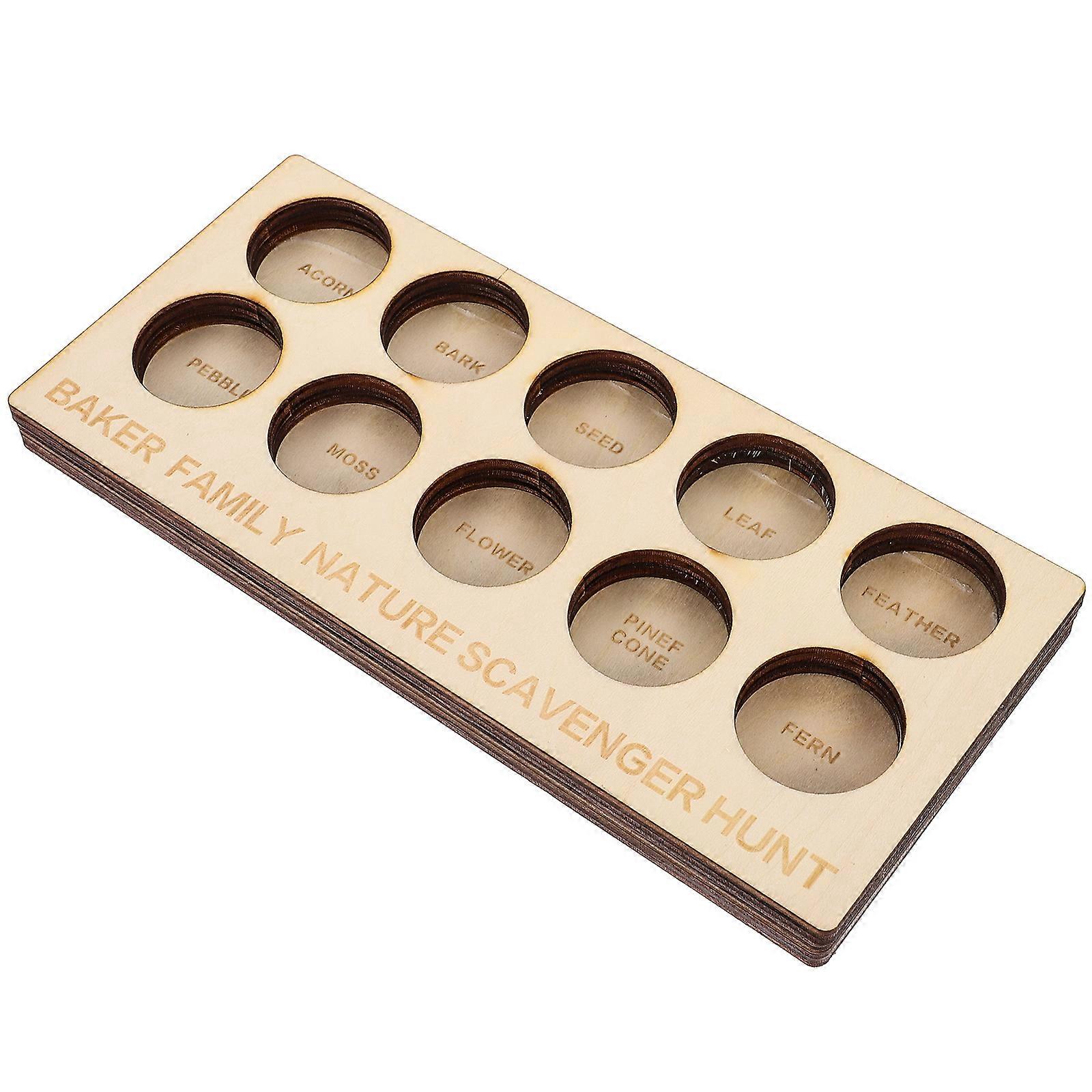 Nature Exploration Game Board For Outdoor Enthusiasts 20X9X1.5CM Wooden Rectangular Design 2Pcs