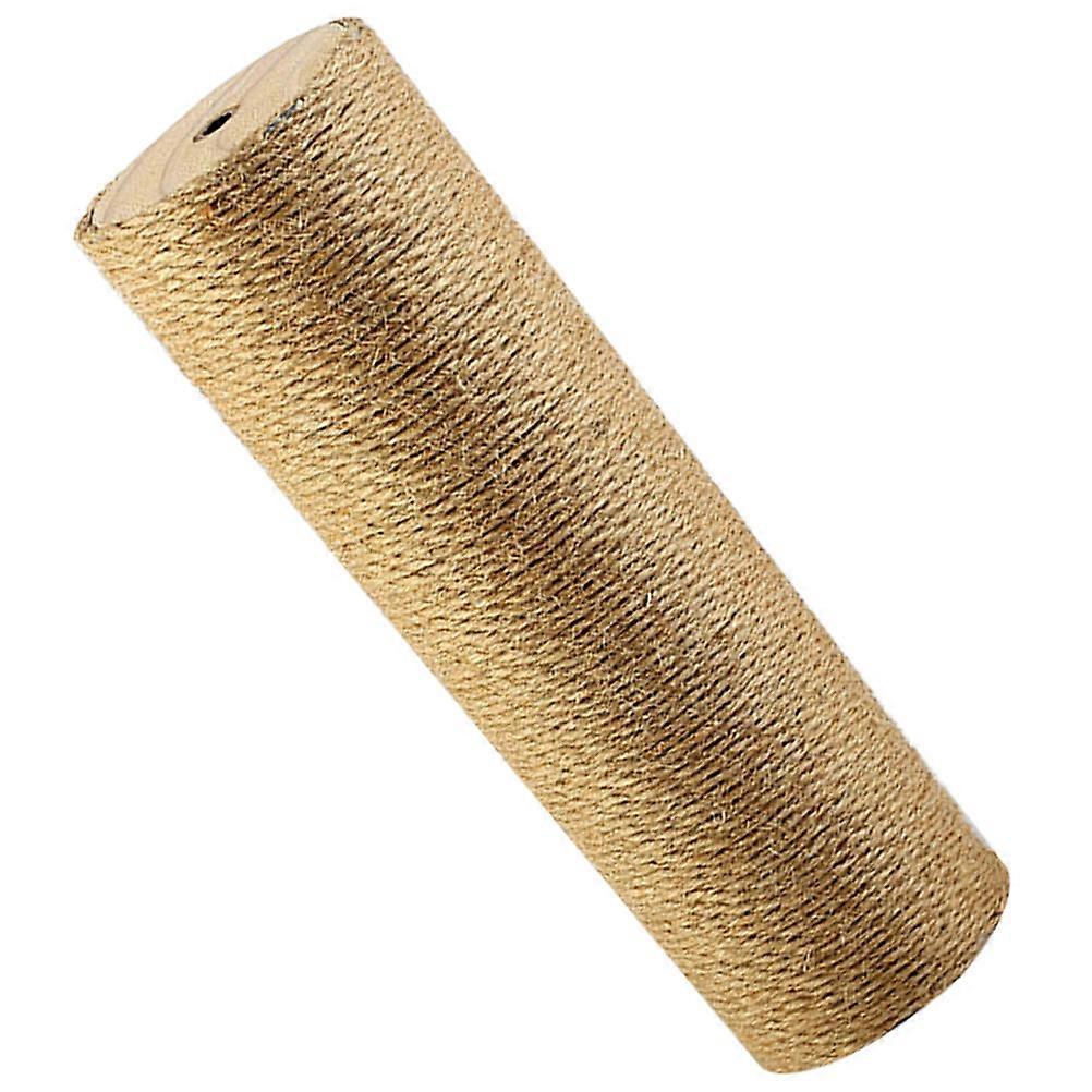 Cat Scratching Post Replacement Wooden Cat Scratcher Post For Indoor Cat Brown 1Set