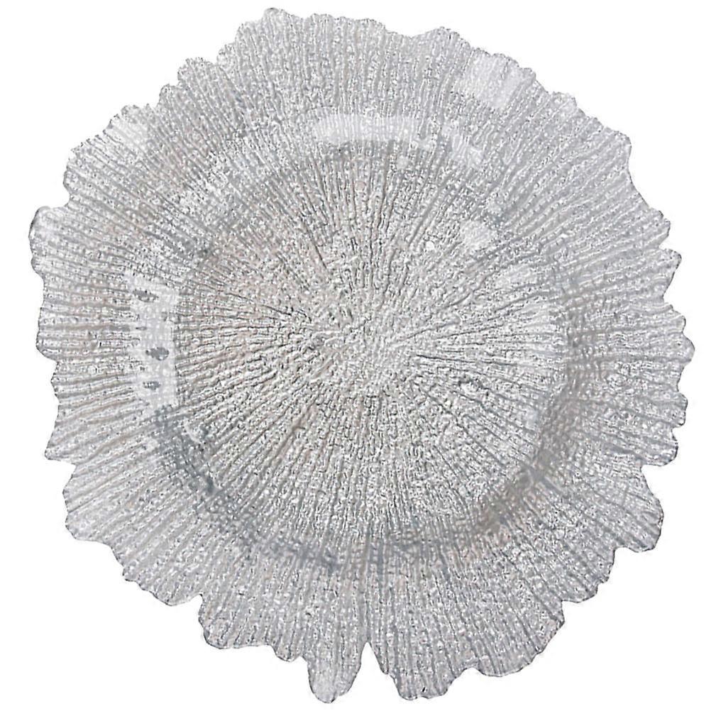 Multifunctional Tray Glass Tray for Storage Use 3Pcs Snowflake Texture Plates