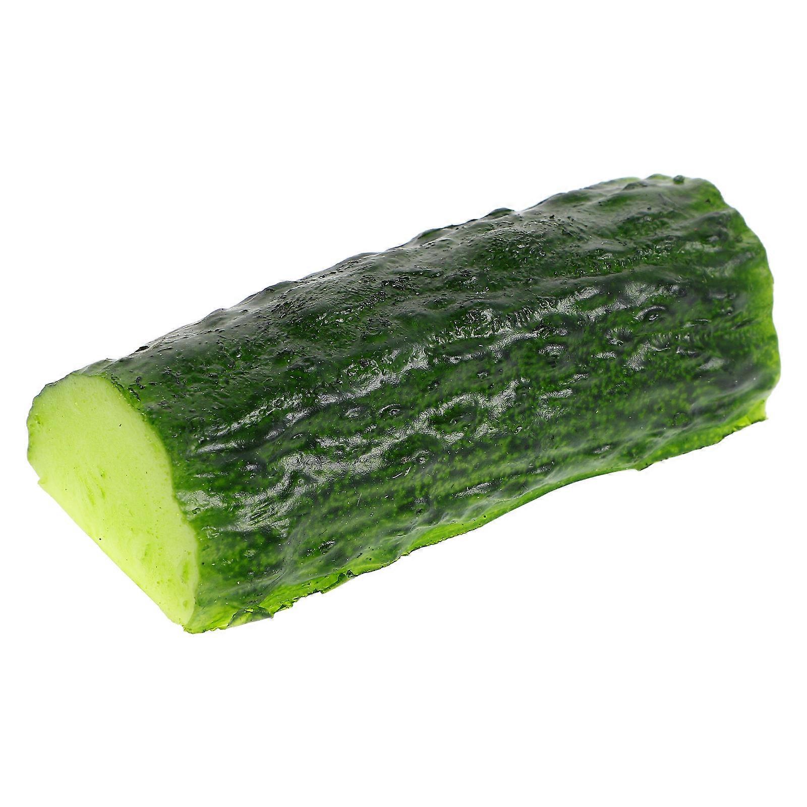 Lifelike Green Vegetable Artificial Cucumber Model for Decoration 3Pcs PVC Prop