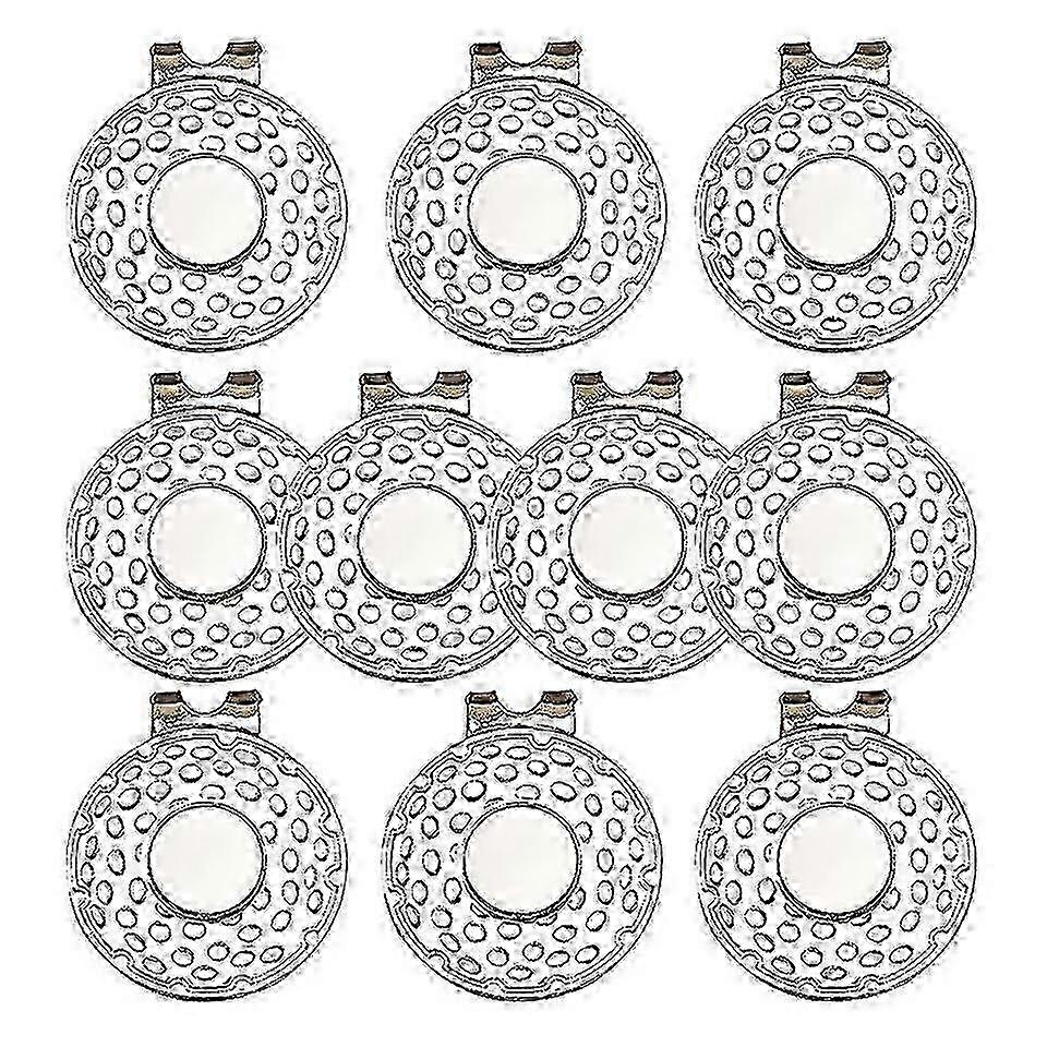 Magnetic Golf Hat Clips Ball Marker Holders Silver