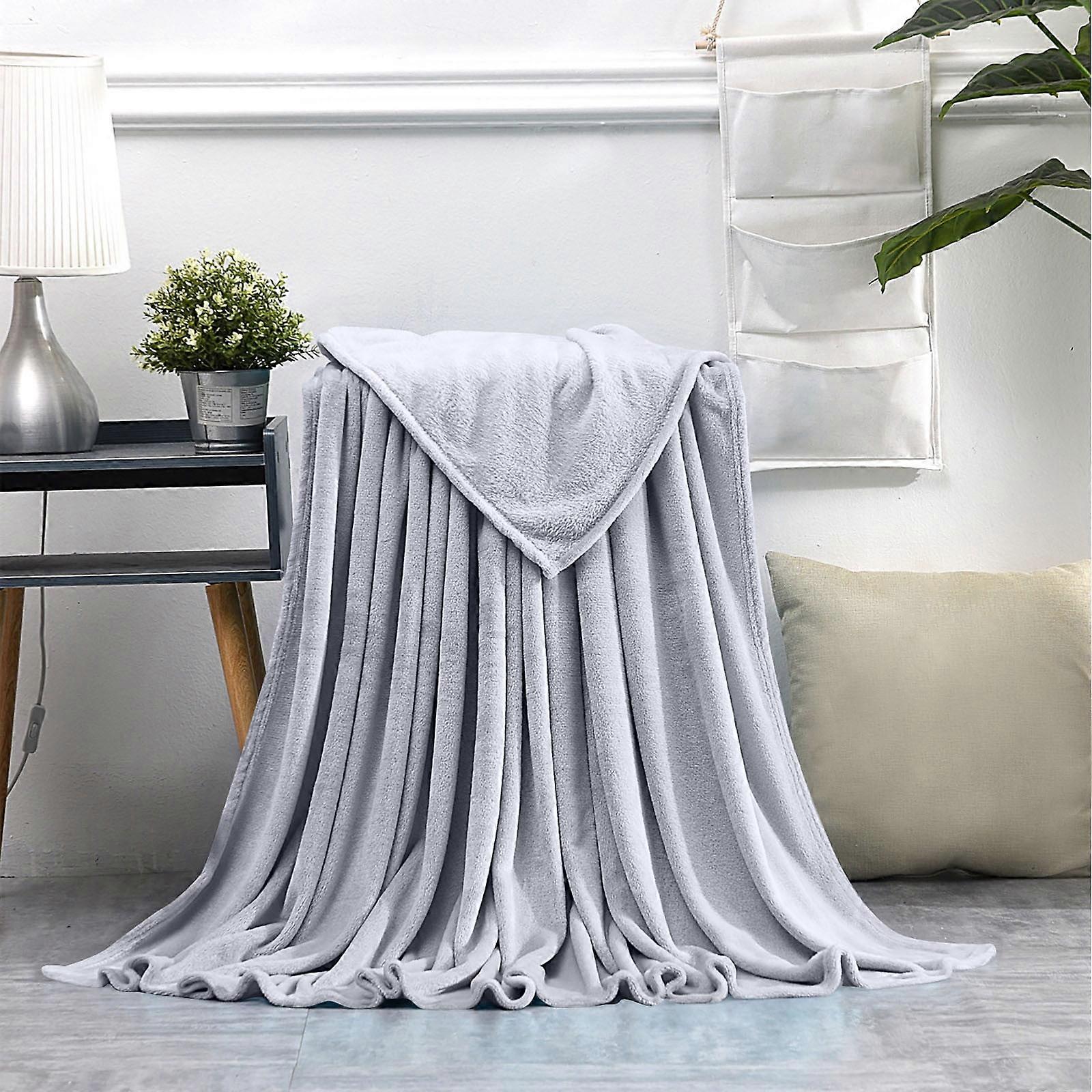 2024 Home Clearance!70*100CM Faux Blanket, Super Soft Warm Solid Warm Micro Plush Fleece Blanket Throw Rug Sofa Bedding, Cozy & Durable Blanket