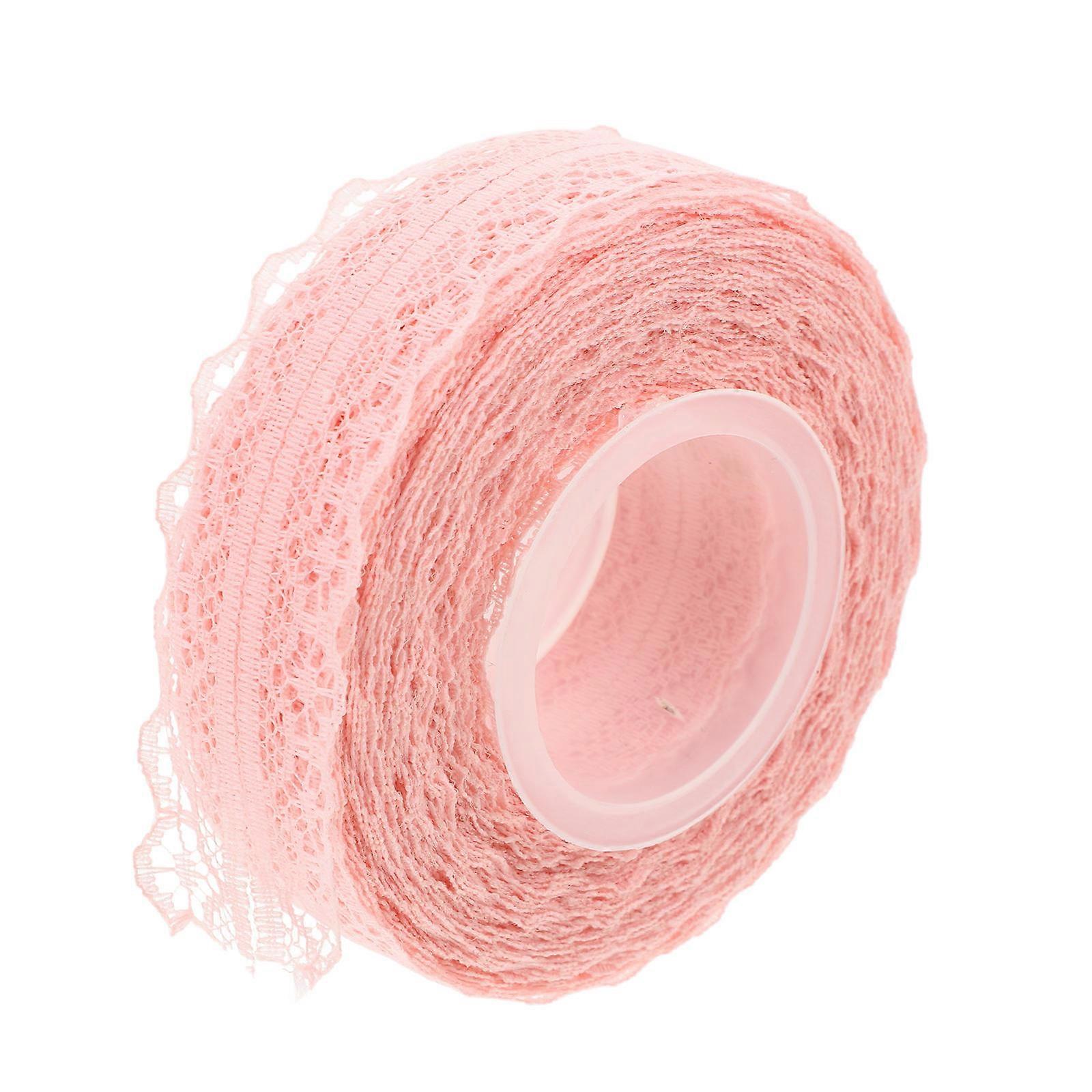 Decorative Lace Ribbon for DIY Pink Lace Ribbon Roll for Craft Projects 1 Roll