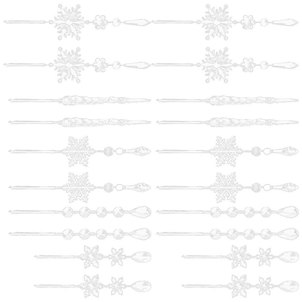 Christmas Tree Hanging Decors for Decoration 100Pcs Snowflake Drop Ornaments