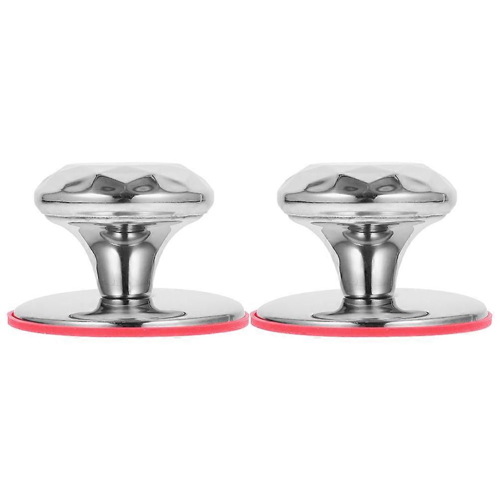 Classic Shape Pot Lid Knob Stainless Steel Handle For Easy Installation And Removal 6Pcs