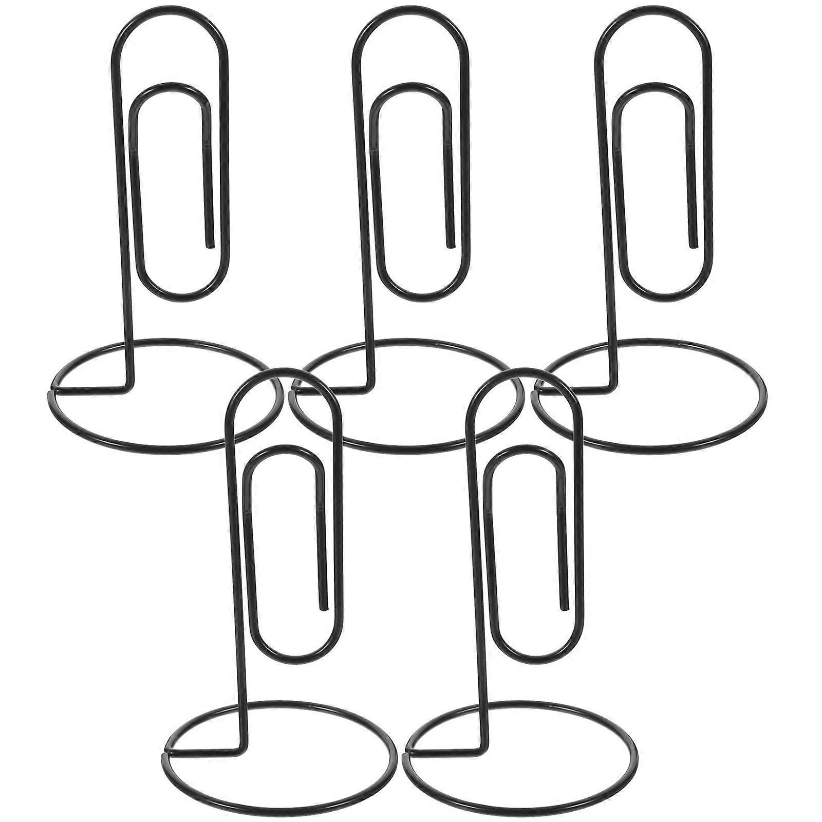 Paper Clips DIY Large Note Holder for Fastener Use 10Pcs Black Metal