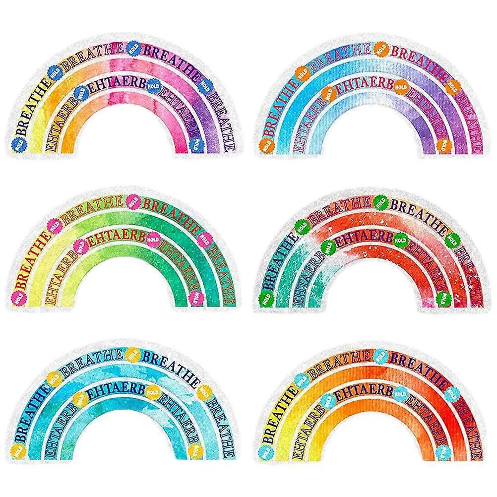 DIY Textured Stickers 6Pcs for Sensory Relief on Any Surface with Rectangular Shape and Waterproof Feature