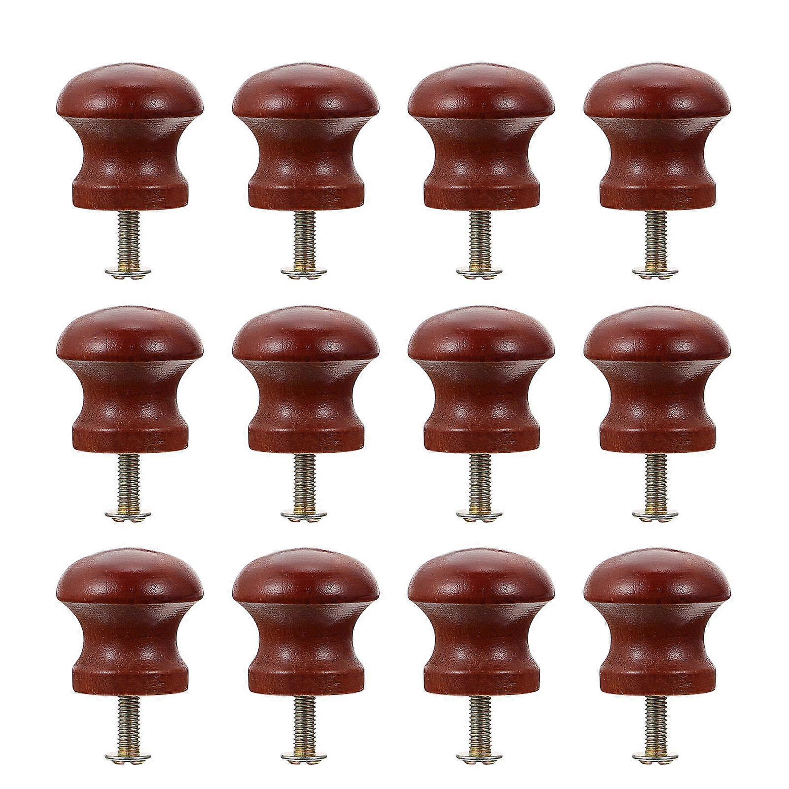 Brown Mushroom Modeling Drawer Handle for Home Use 24Pcs