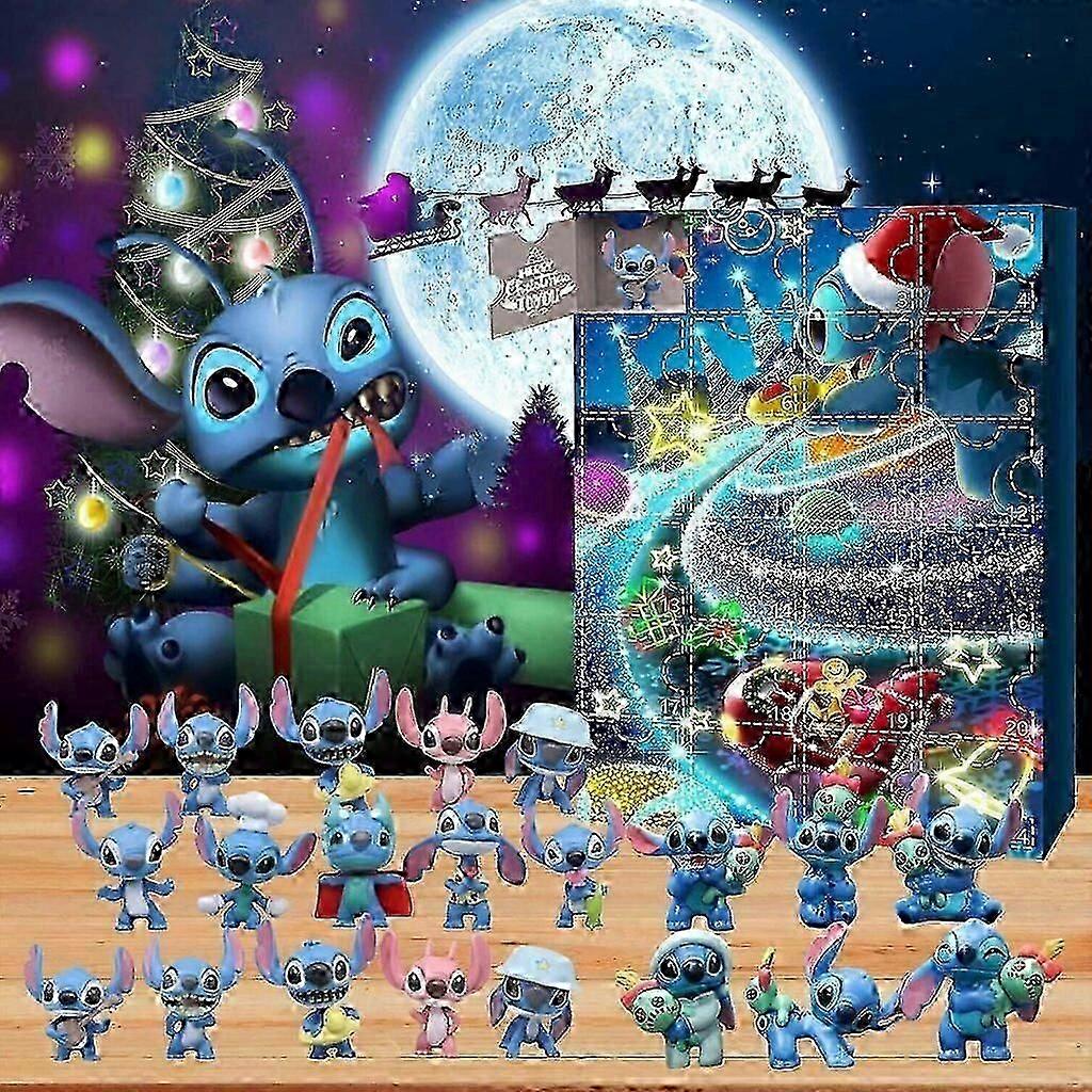 Christmas advent calendar with cartoon characters