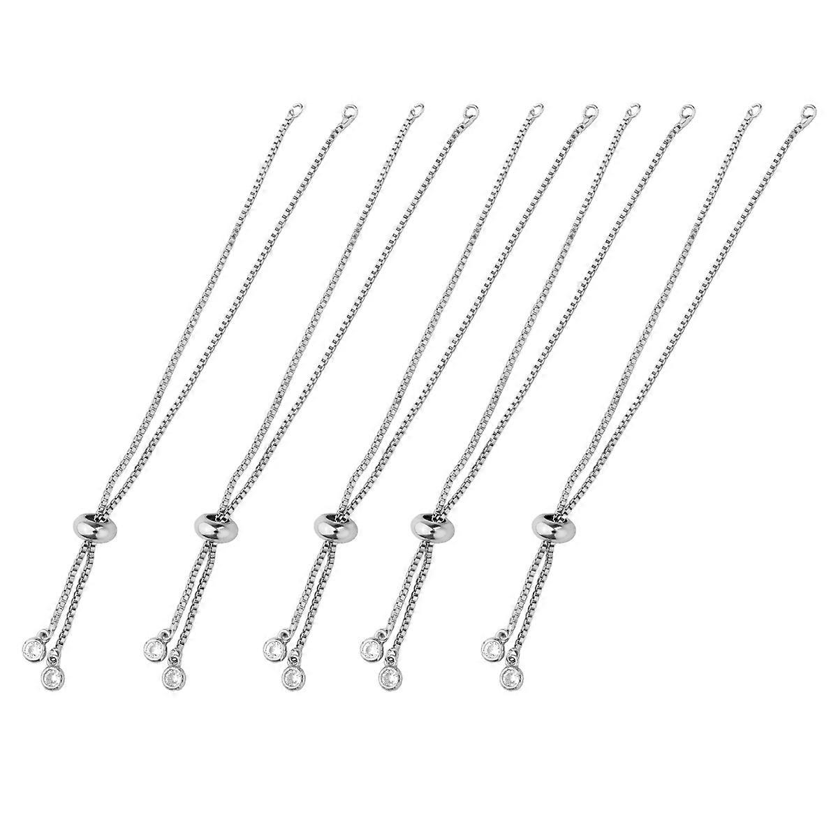 Copper Bracelets for Decoration 5Pcs Adjustable Semi-Finished Hand Chains